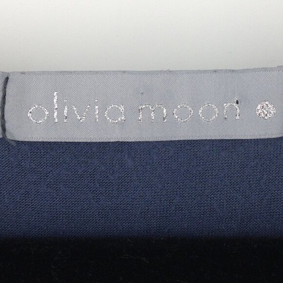 Olivia Moon Blue Tank Top Lace and Sequin Ruffled Collar Size L - Picture 6 of 10